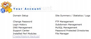 Backup maken in DirectAdmin